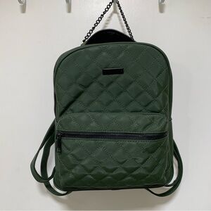 Quilted Green Backpack